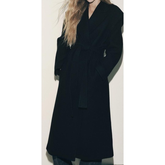 ZARA Wool Wrap Coat - Picture 11 of 16